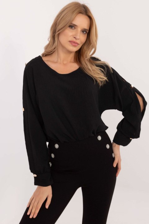 Bluzka Model MI-BZ-98684.89 Black - Italy Moda Italy Moda Bluzka Model MI-BZ-98684.89 Black - Italy Moda Italy Moda