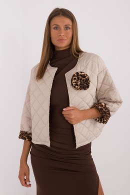 Kurtka Damska Model DHJ-KR-A8357.50 Beige - Italy Moda Italy Moda