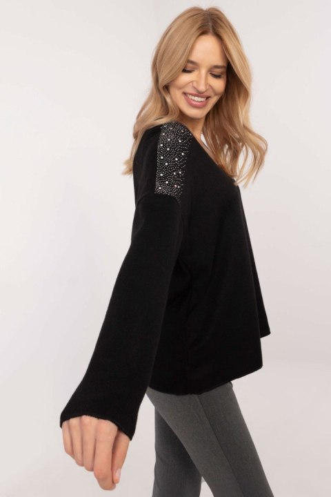 Sweter Damski Model DHJ-SW-17690.21 Black - Italy Moda Italy Moda Sweter Damski Model DHJ-SW-17690.21 Black - Italy Moda Italy Moda