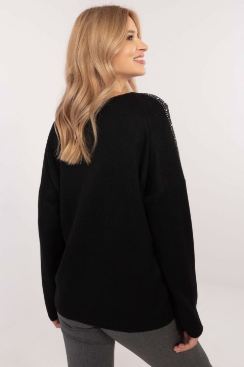 Sweter Damski Model DHJ-SW-17690.21 Black - Italy Moda Italy Moda Sweter Damski Model DHJ-SW-17690.21 Black - Italy Moda Italy Moda