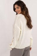 Sweter Damski Model MI-SW-2908.28 Ecru - Italy Moda Italy Moda Sweter Damski Model MI-SW-2908.28 Ecru - Italy Moda Italy Moda