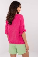 Sweter Damski Model MI-SW-2913.99 Fluo Pink - Italy Moda Italy Moda Sweter Damski Model MI-SW-2913.99 Fluo Pink - Italy Moda Italy Moda