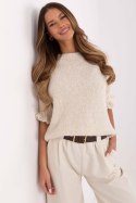 Sweter Damski Model MI-SW-2913.99 Light Beige - Italy Moda Italy Moda Sweter Damski Model MI-SW-2913.99 Light Beige - Italy Moda Italy Moda