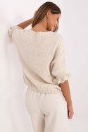 Sweter Damski Model MI-SW-2913.99 Light Beige - Italy Moda Italy Moda Sweter Damski Model MI-SW-2913.99 Light Beige - Italy Moda Italy Moda