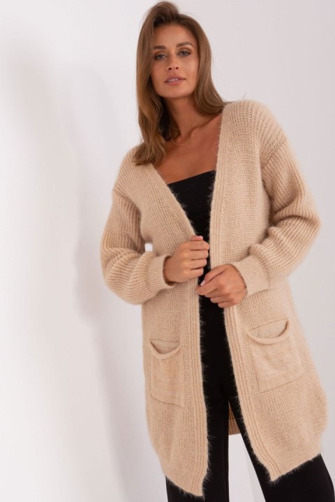 Sweter Kardigan Model DHJ-SW-1009.09P Beige - Italy Moda Italy Moda Sweter Kardigan Model DHJ-SW-1009.09P Beige - Italy Moda Italy Moda