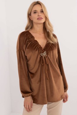 Bluzka Model DHJ-BZ-19902.49P Light Brown - Italy Moda Italy Moda
