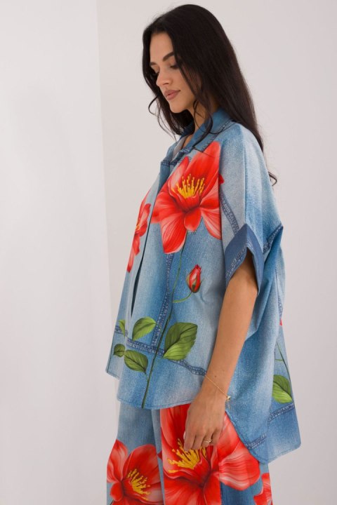Koszula Damska Model DHJ-KS-19007-1.30 Blue - Italy Moda Italy Moda Koszula Damska Model DHJ-KS-19007-1.30 Blue - Italy Moda Italy Moda