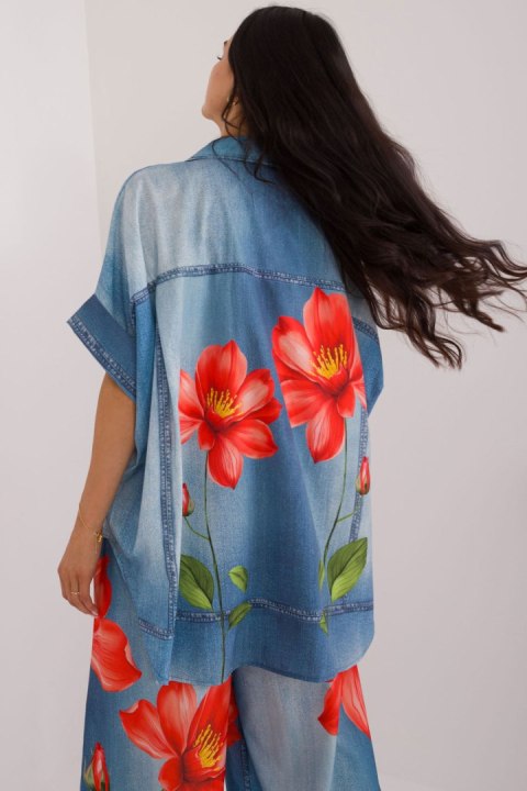 Koszula Damska Model DHJ-KS-19007-1.30 Blue - Italy Moda Italy Moda Koszula Damska Model DHJ-KS-19007-1.30 Blue - Italy Moda Italy Moda