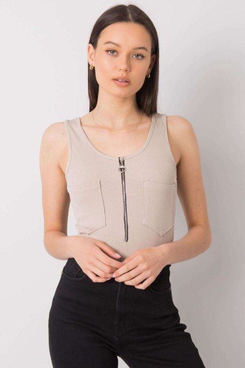 Koszulka Top MOdel DHJ-TP-13287.36P Beige - Italy Moda Italy Moda Koszulka Top MOdel DHJ-TP-13287.36P Beige - Italy Moda Italy Moda