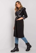 Płaszcz Damski Model DHJ-PL-A5721.40X Black - Italy Moda Italy Moda Płaszcz Damski Model DHJ-PL-A5721.40X Black - Italy Moda Italy Moda