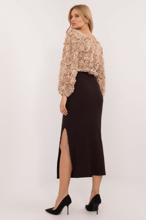 Spódnica Model MI-SD-20730.69 Dark Brown - Italy Moda Italy Moda Spódnica Model MI-SD-20730.69 Dark Brown - Italy Moda Italy Moda
