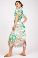 Sukienka Model DHJ-SK-15967-1.01P White/Green - Italy Moda Italy Moda Sukienka Model DHJ-SK-15967-1.01P White/Green - Italy Moda Italy Moda