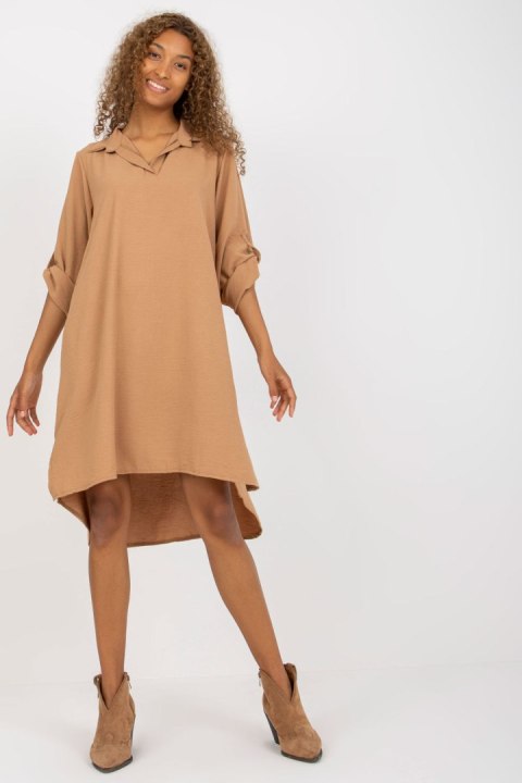 Sukienka Model DHJ-SK-16328.33 Camel - Italy Moda Italy Moda Sukienka Model DHJ-SK-16328.33 Camel - Italy Moda Italy Moda