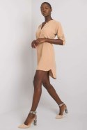Sukienka Model DHJ-SK-5766.18X Camel - Italy Moda Italy Moda Sukienka Model DHJ-SK-5766.18X Camel - Italy Moda Italy Moda