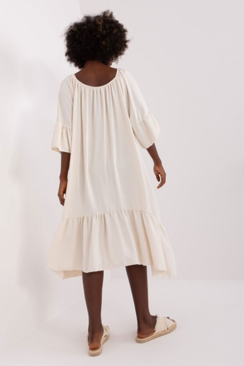 Sukienka Model DHJ-SK-6057.93 Light Beige - Italy Moda Italy Moda Sukienka Model DHJ-SK-6057.93 Light Beige - Italy Moda Italy Moda