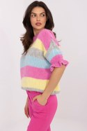Sweter Damski Model MI-SW-1903.94 Grey/Pink - Italy Moda Italy Moda