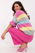 Sweter Damski Model MI-SW-1903.94 Grey/Pink - Italy Moda Italy Moda