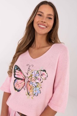 Sweter Damski Model MI-SW-7002.17 Light Pink - Italy Moda Italy Moda