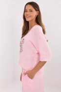 Sweter Damski Model MI-SW-7002.17 Light Pink - Italy Moda Italy Moda Sweter Damski Model MI-SW-7002.17 Light Pink - Italy Moda Italy Moda