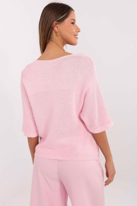 Sweter Damski Model MI-SW-7002.17 Light Pink - Italy Moda Italy Moda Sweter Damski Model MI-SW-7002.17 Light Pink - Italy Moda Italy Moda