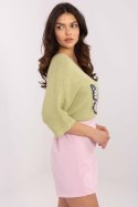 Sweter Damski Model MI-SW-7002.17 Pistacja - Italy Moda Italy Moda Sweter Damski Model MI-SW-7002.17 Pistacja - Italy Moda Italy Moda