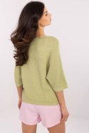 Sweter Damski Model MI-SW-7002.17 Pistacja - Italy Moda Italy Moda Sweter Damski Model MI-SW-7002.17 Pistacja - Italy Moda Italy Moda