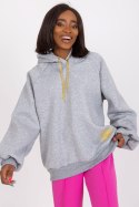 Bluza Damska Model EM-BL-407.06 Grey - Ex Moda Ex Moda Bluza Damska Model EM-BL-407.06 Grey - Ex Moda Ex Moda