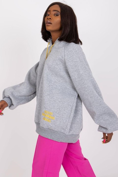 Bluza Damska Model EM-BL-407.06 Grey - Ex Moda Ex Moda Bluza Damska Model EM-BL-407.06 Grey - Ex Moda Ex Moda
