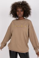 Bluza Damska Model EM-BL-U536/2.00 Dark Beige - Ex Moda Ex Moda Bluza Damska Model EM-BL-U536/2.00 Dark Beige - Ex Moda Ex Moda