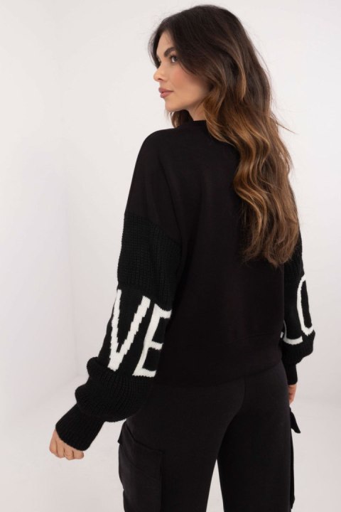 Bluza Damska Model MI-BL-M5975.26P Black - Italy Moda Italy Moda Bluza Damska Model MI-BL-M5975.26P Black - Italy Moda Italy Moda