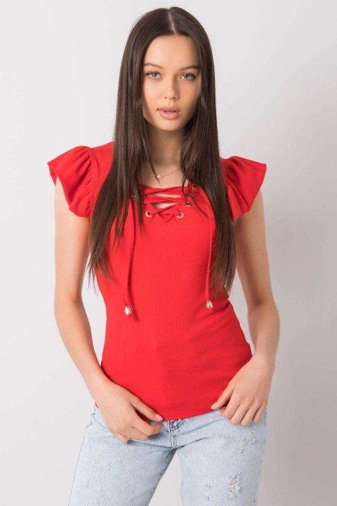 Bluzka Model DHJ-BZ-13301.34P Red - Italy Moda Italy Moda Bluzka Model DHJ-BZ-13301.34P Red - Italy Moda Italy Moda