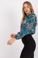 Bluzka Model DHJ-BZ-15170.39 Morski - Italy Moda Italy Moda Bluzka Model DHJ-BZ-15170.39 Morski - Italy Moda Italy Moda