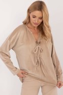 Bluzka Model DHJ-BZ-19916.03P Beige - Italy Moda Italy Moda Bluzka Model DHJ-BZ-19916.03P Beige - Italy Moda Italy Moda