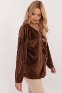 Bluzka Model DHJ-BZ-19916.03P Brown - Italy Moda Italy Moda Bluzka Model DHJ-BZ-19916.03P Brown - Italy Moda Italy Moda