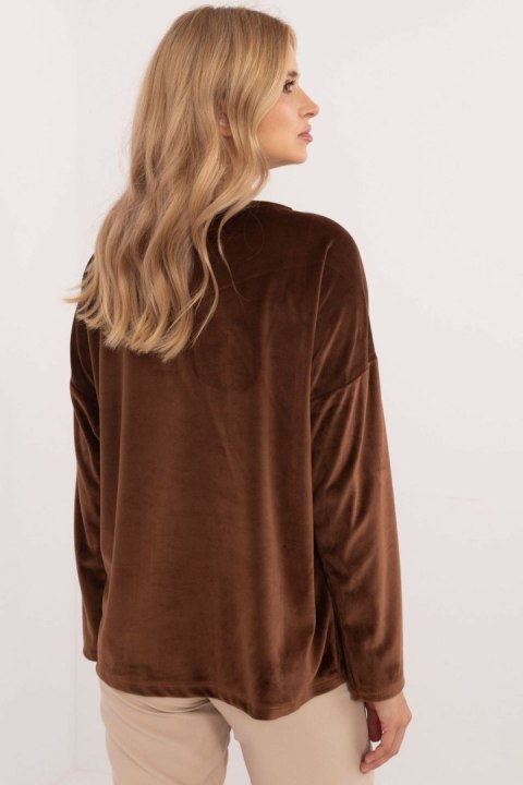 Bluzka Model DHJ-BZ-19916.03P Brown - Italy Moda Italy Moda Bluzka Model DHJ-BZ-19916.03P Brown - Italy Moda Italy Moda