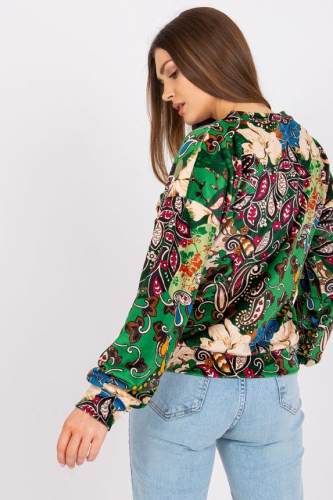 Bluzka Model DHJ-BZ-6033-2.46P Green - Italy Moda Italy Moda Bluzka Model DHJ-BZ-6033-2.46P Green - Italy Moda Italy Moda