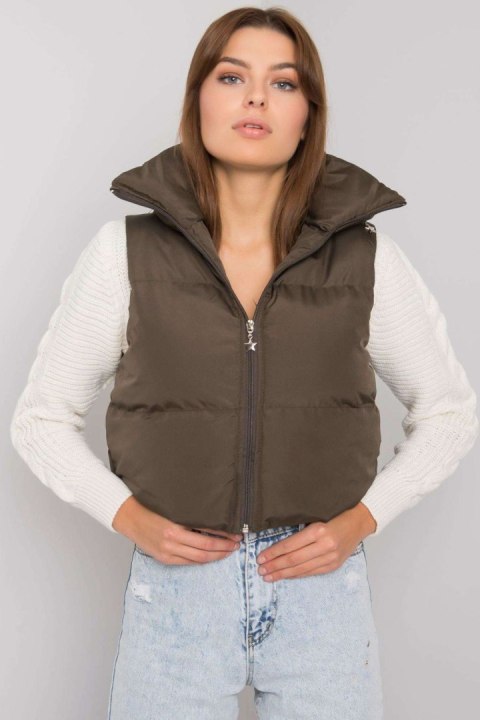 Kamizelka Model EM-KZ-898.30 Khaki - Ex Moda Ex Moda Kamizelka Model EM-KZ-898.30 Khaki - Ex Moda Ex Moda