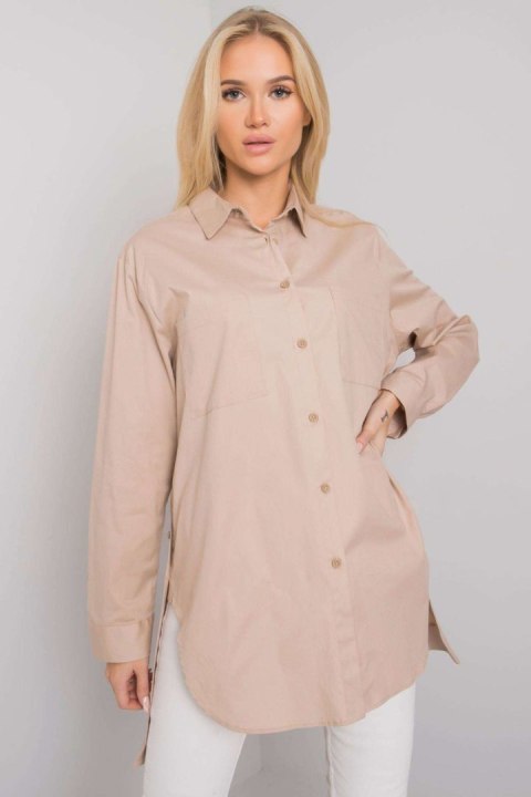 Koszula Damska Model EM-KS-001.46 Beige - Ex Moda Ex Moda Koszula Damska Model EM-KS-001.46 Beige - Ex Moda Ex Moda