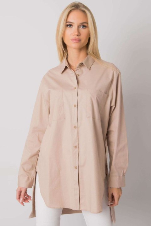 Koszula Damska Model EM-KS-001.46 Beige - Ex Moda Ex Moda Koszula Damska Model EM-KS-001.46 Beige - Ex Moda Ex Moda