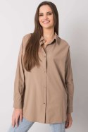 Koszula Damska Model EM-KS-004.42 Dark Beige - Ex Moda Ex Moda Koszula Damska Model EM-KS-004.42 Dark Beige - Ex Moda Ex Moda