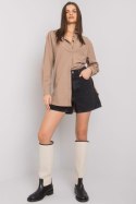 Koszula Damska Model EM-KS-005.34 Dark Beige - Ex Moda Ex Moda Koszula Damska Model EM-KS-005.34 Dark Beige - Ex Moda Ex Moda