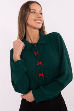 Koszula Damska Model MI-KS-91540.59P Dark Green - Italy Moda Italy Moda