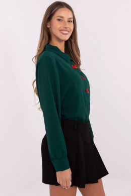 Koszula Damska Model MI-KS-91540.59P Dark Green - Italy Moda Italy Moda