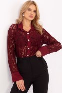 Koszula Damska Model MI-KS-C243.18 Bordo - Italy Moda Italy Moda Koszula Damska Model MI-KS-C243.18 Bordo - Italy Moda Italy Moda