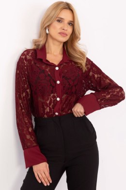 Koszula Damska Model MI-KS-C243.18 Bordo - Italy Moda Italy Moda