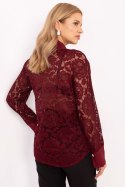 Koszula Damska Model MI-KS-C243.18 Bordo - Italy Moda Italy Moda Koszula Damska Model MI-KS-C243.18 Bordo - Italy Moda Italy Moda