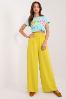 Spodnie Damskie Model DHJ-SP-8390.70 Dark Yellow - Italy Moda Italy Moda