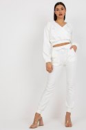 Spodnie Komplet Model EM-KMPL-747.06P Ecru - Ex Moda Ex Moda Spodnie Komplet Model EM-KMPL-747.06P Ecru - Ex Moda Ex Moda