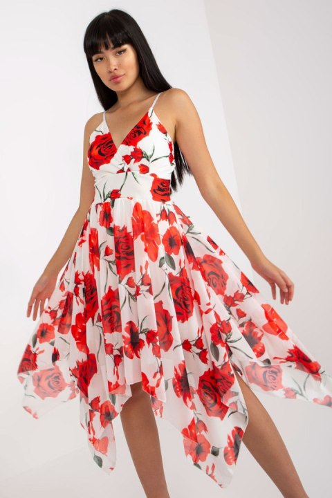 Sukienka Model DHJ-SK-15952-1.24X White/Red - Italy Moda Italy Moda Sukienka Model DHJ-SK-15952-1.24X White/Red - Italy Moda Italy Moda