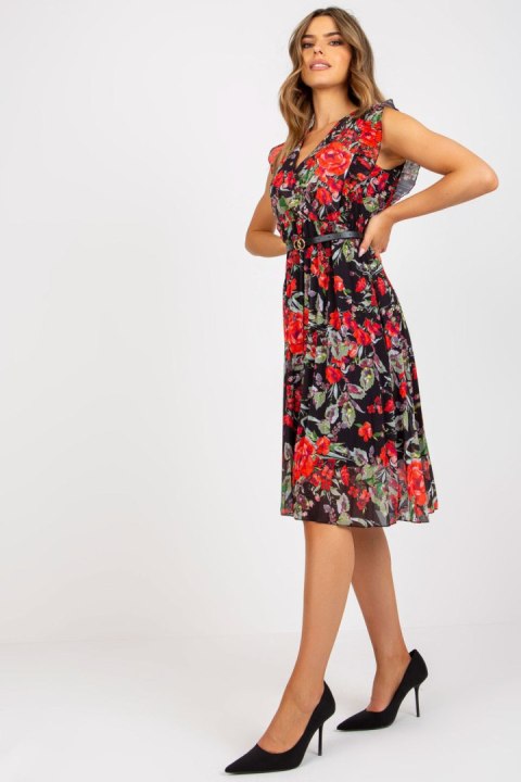 Sukienka Model DHJ-SK-N13198-3.05P Black/Red - Italy Moda Italy Moda Sukienka Model DHJ-SK-N13198-3.05P Black/Red - Italy Moda Italy Moda